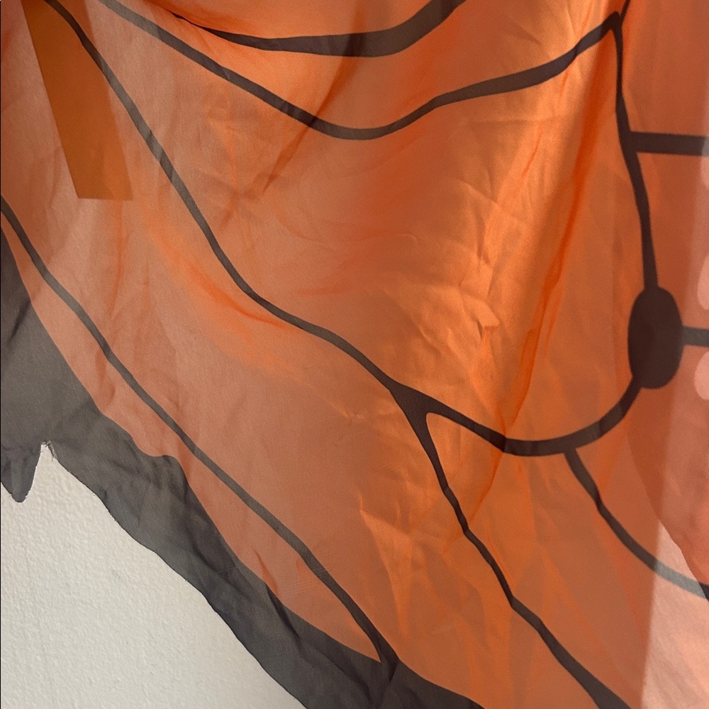 Free Orange Butterfly Wing Shawl - Picture 7 of 7